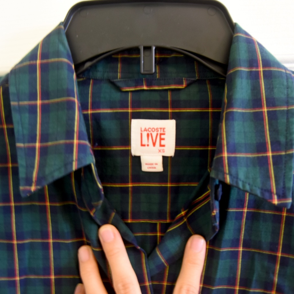 Lacoste Live plaid shirt XS